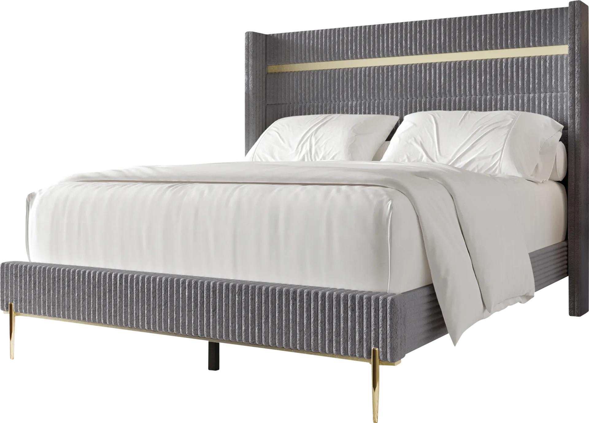Lilypadway Gray King Bed - Image 1