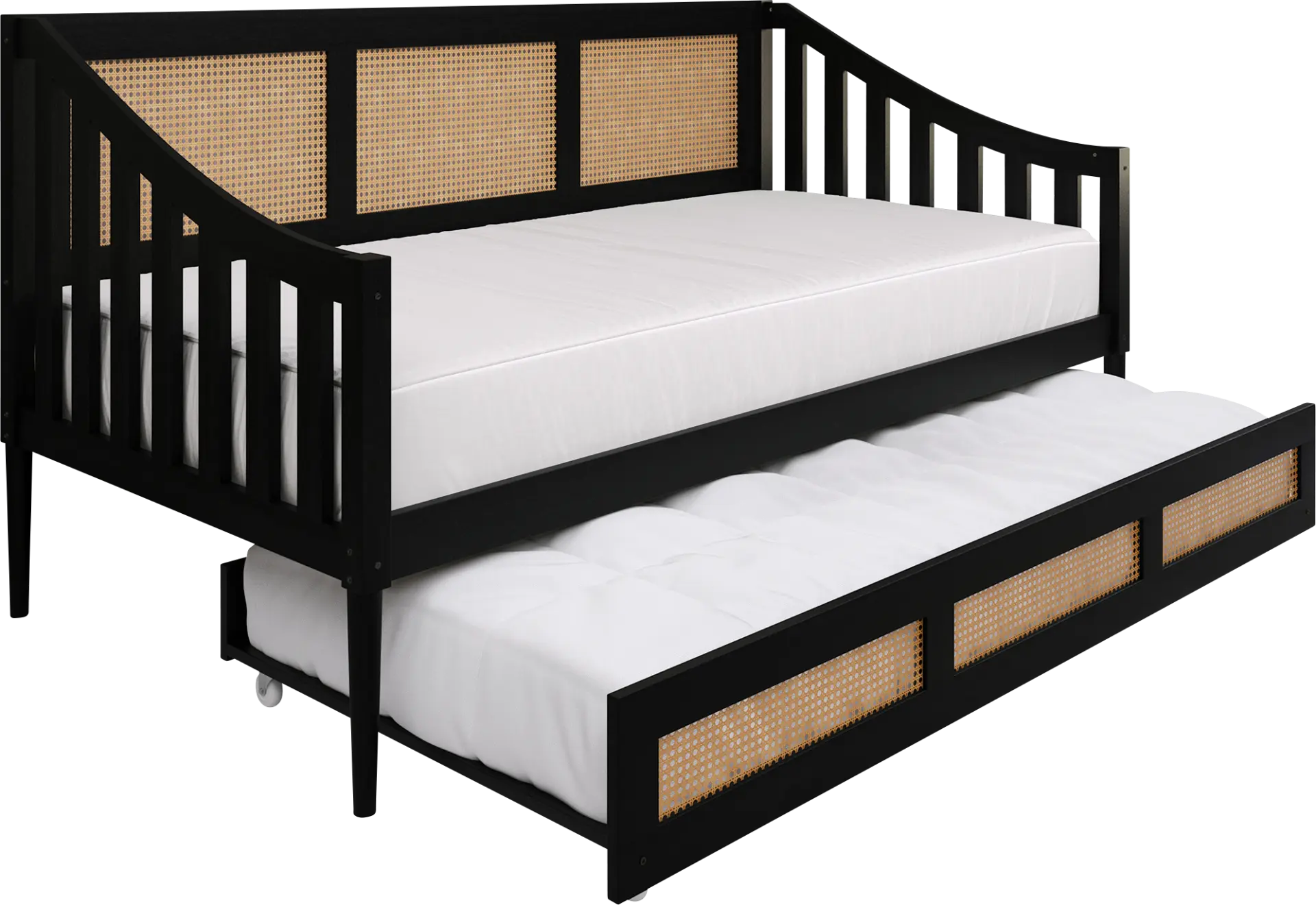 Adrihen Black Twin Daybed with Trundle