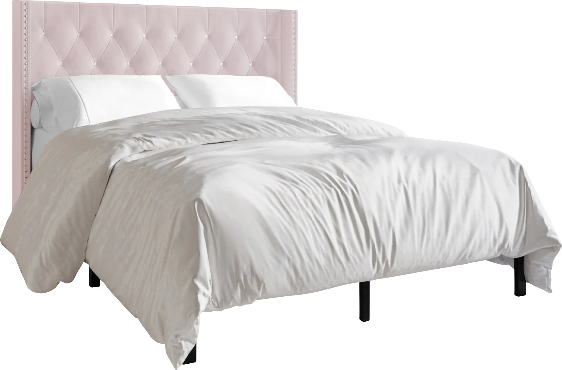 Flaxavenue Light Pink Full Bed - Thumbnail - Image 1
