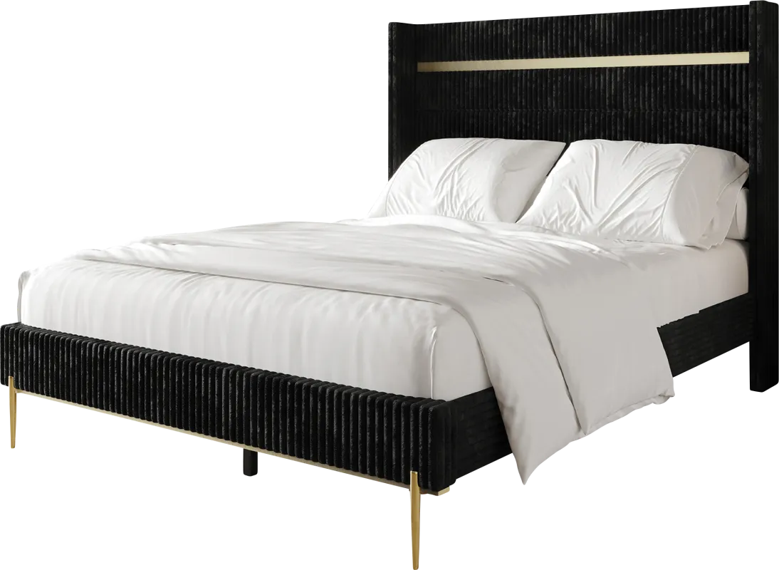 Lilypadway Black Queen Bed