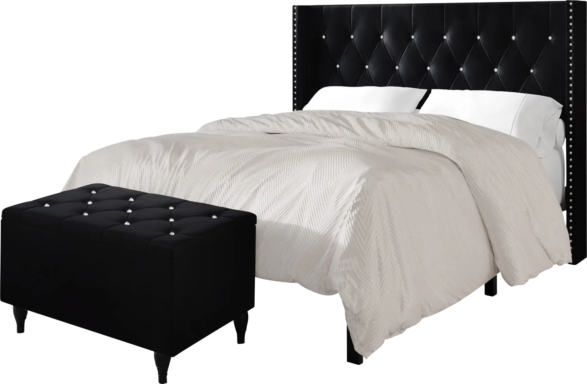 Plaisend Black Queen Bed - Image 1