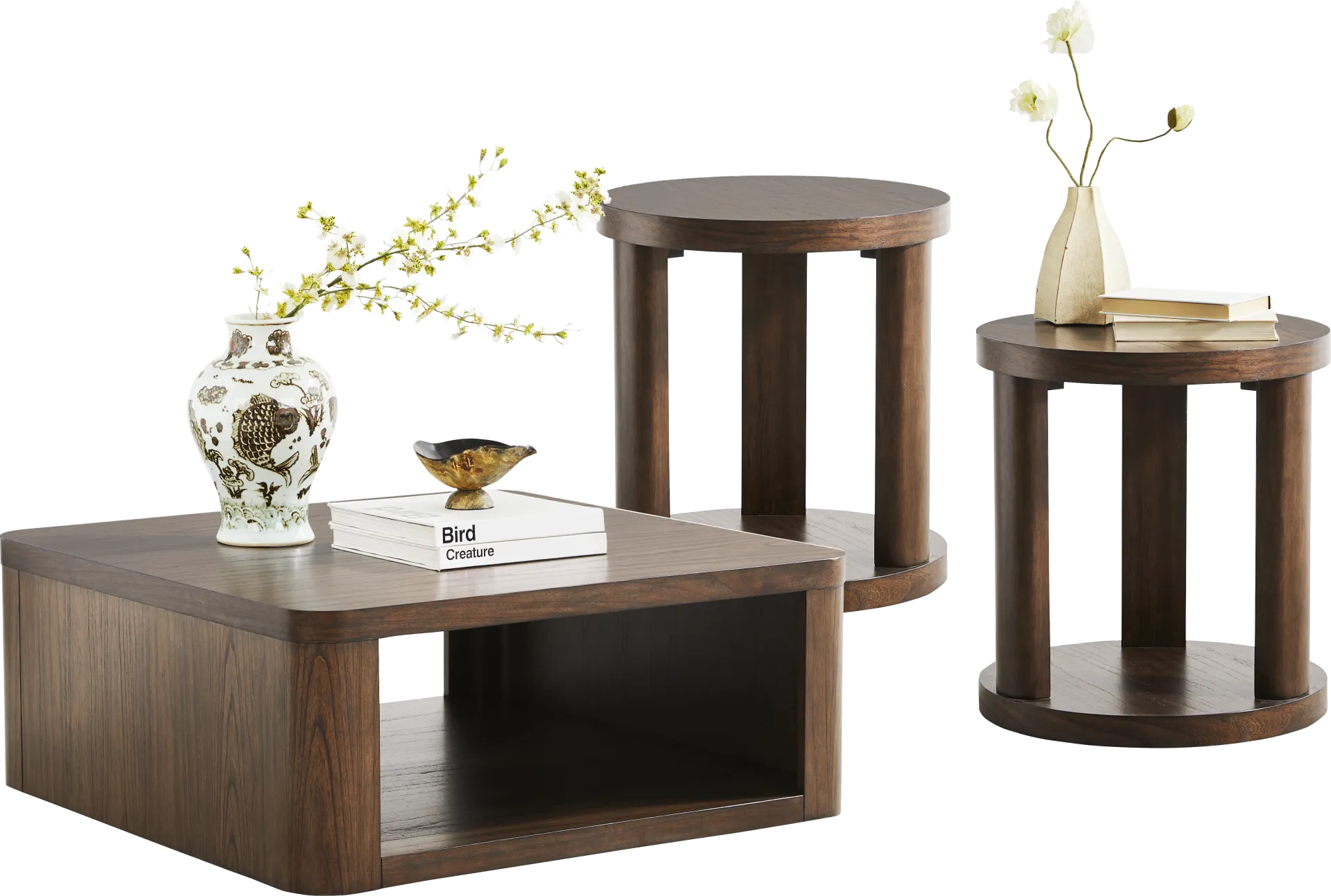 Venice Brown 3 Pc Table Set - Image 1