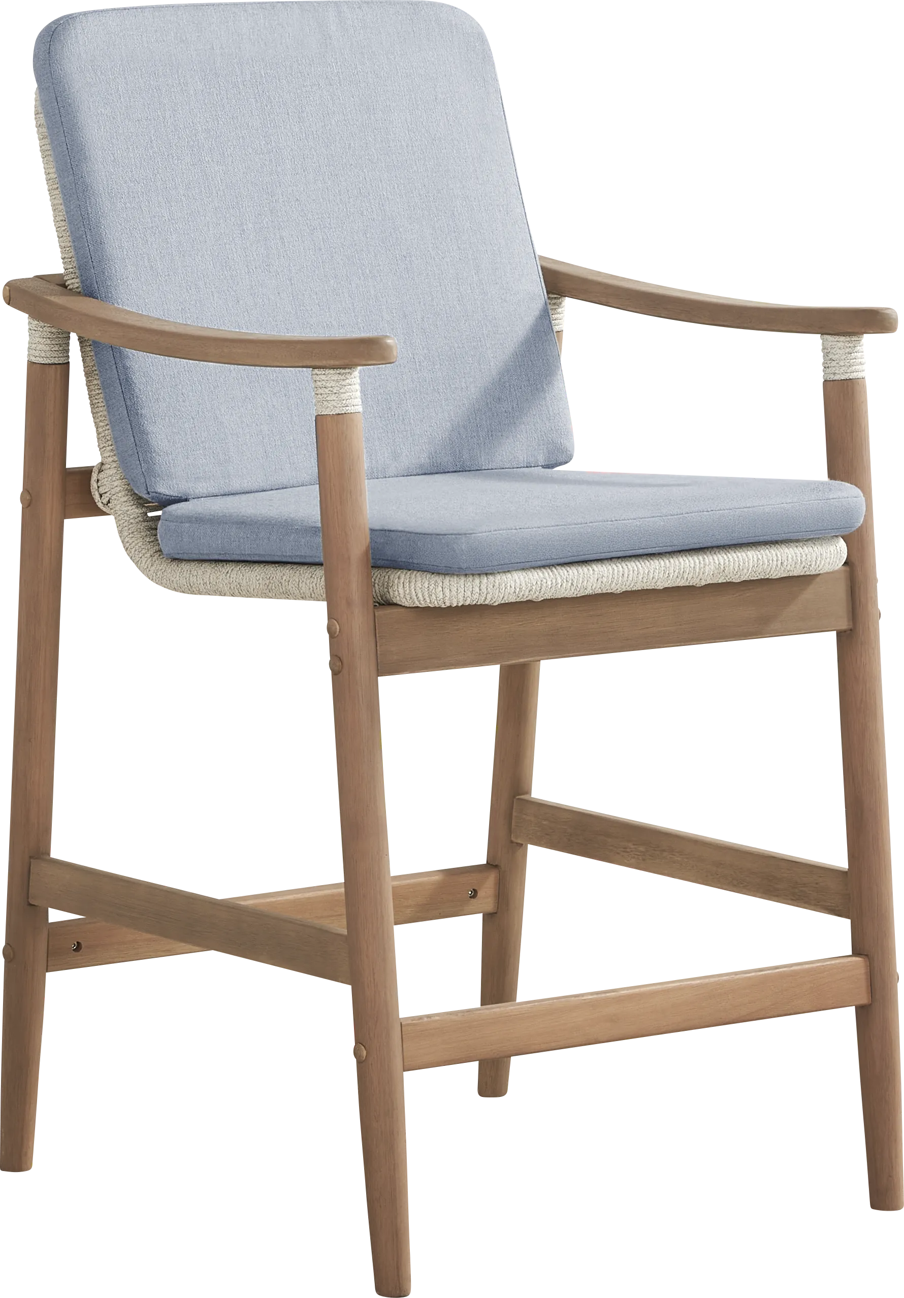 Raphina Gray Outdoor Barstool with Rain Cushions - Image 1