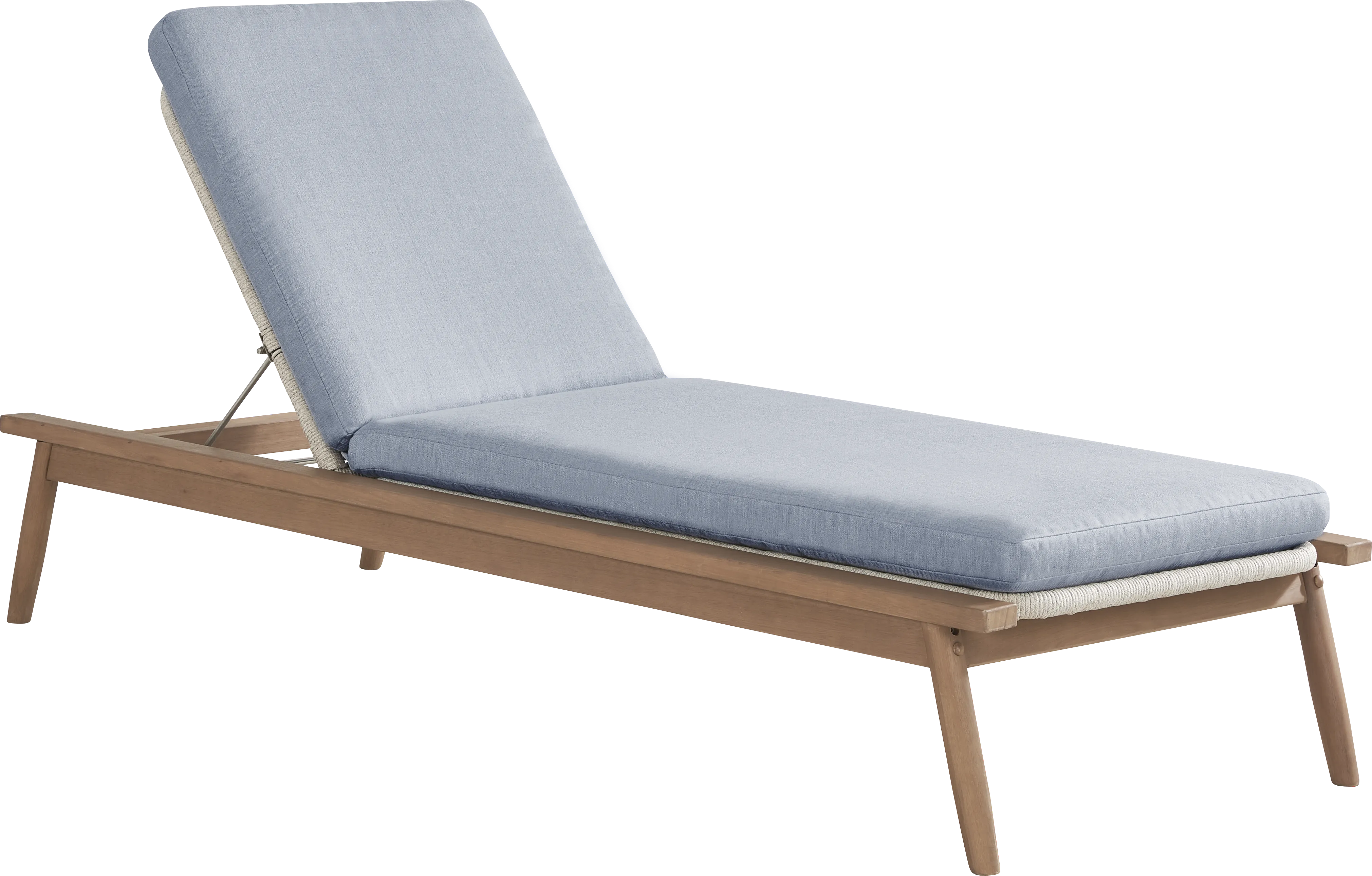 Raphina Gray Outdoor Chaise with Rain Cushions - Thumbnail - Image 1