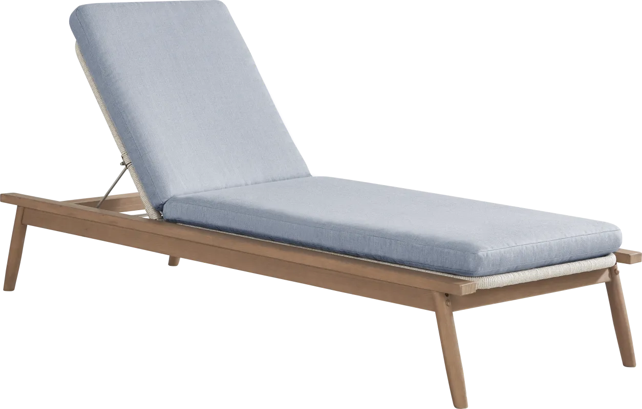 Raphina Gray Outdoor Chaise with Rain Cushions
