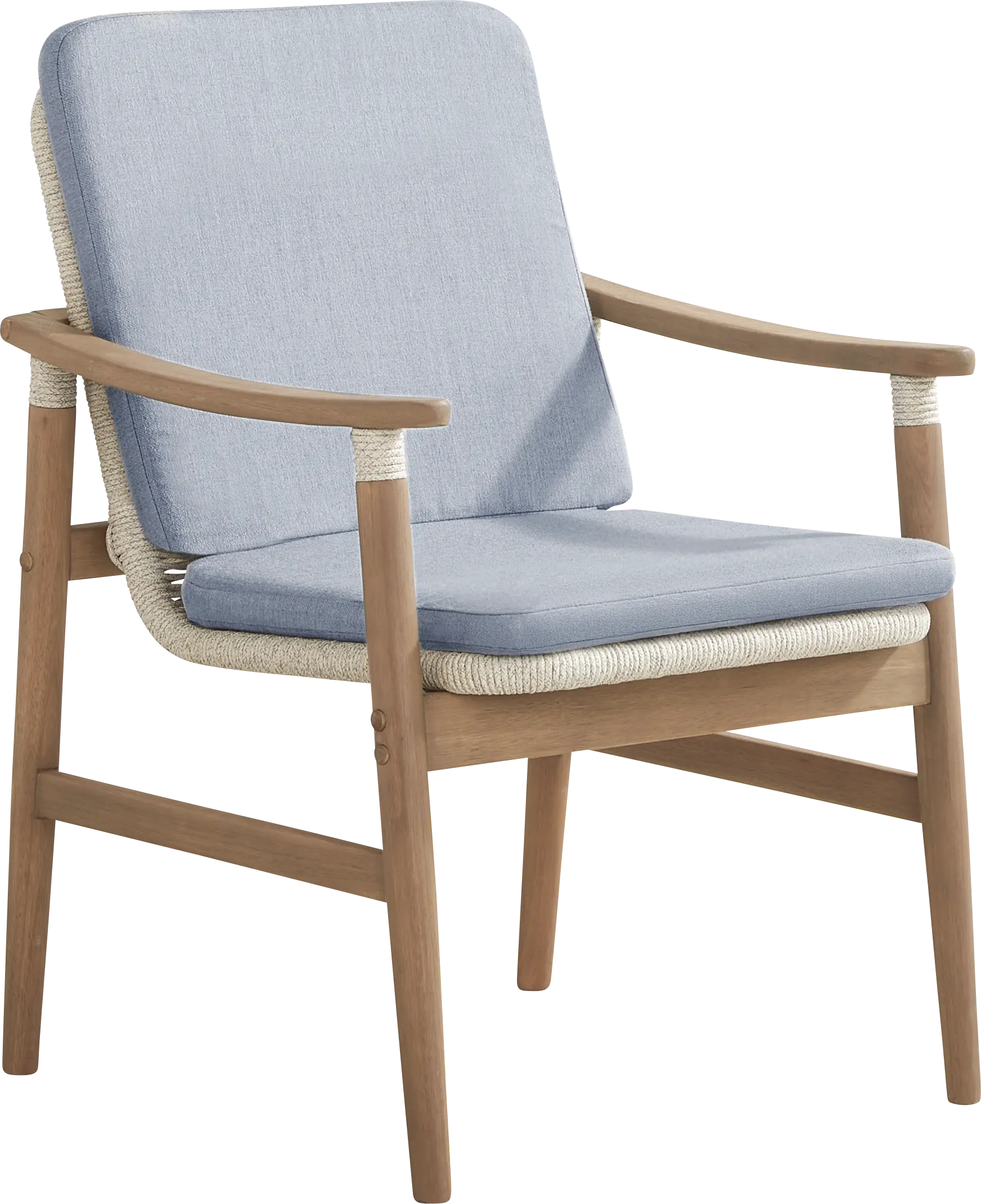 Raphina Gray Outdoor Arm Chair with Rain Cushions