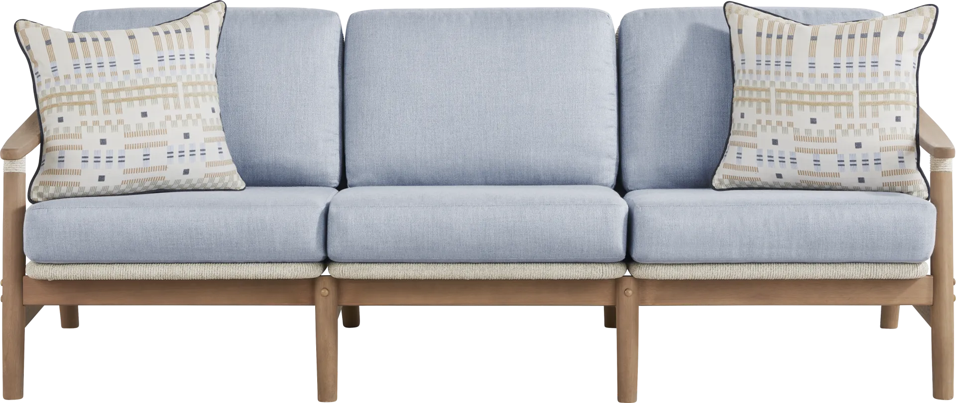 Raphina Gray Outdoor Sofa with Rain Cushions - Image 1
