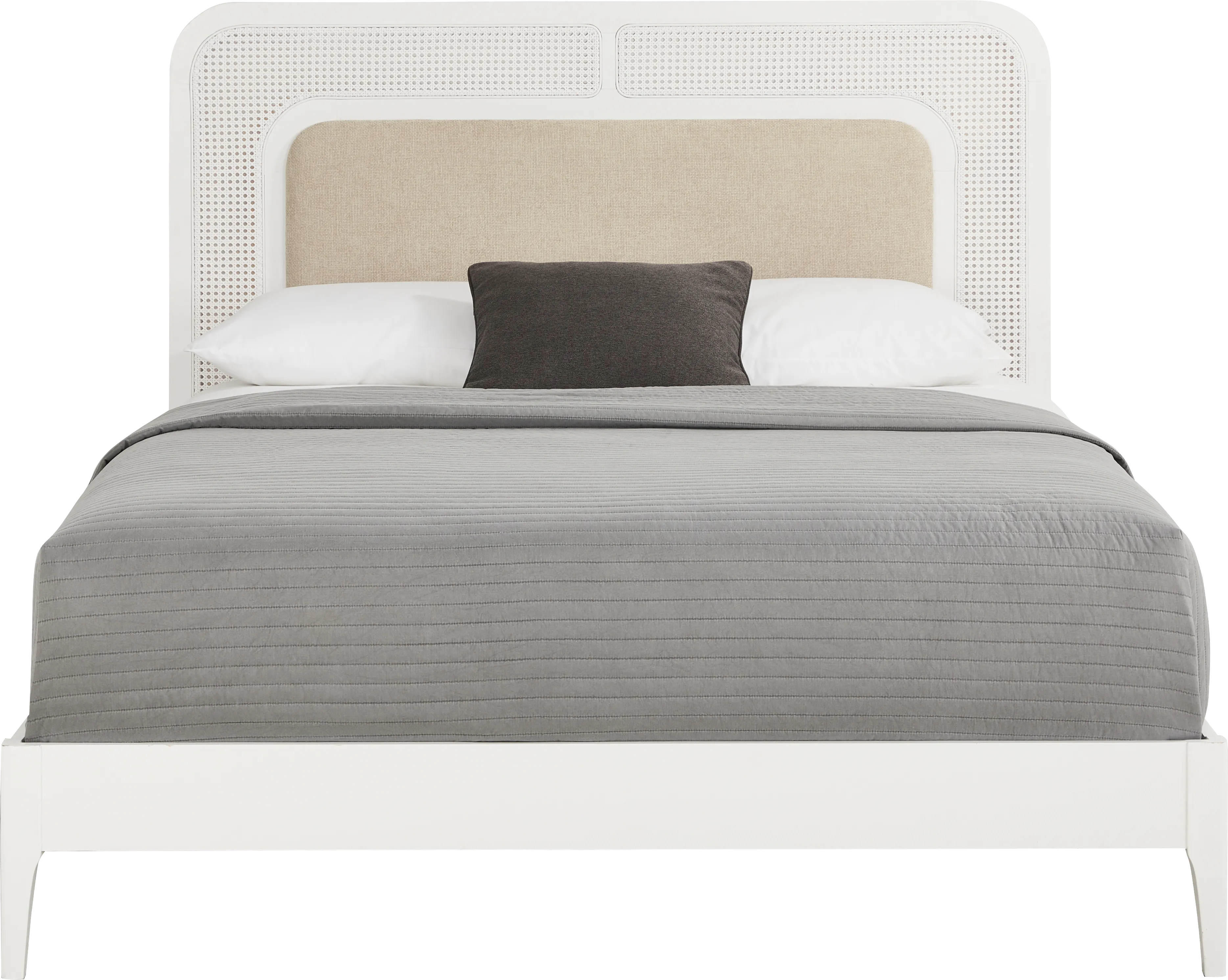 Bandar White 3 Pc Queen Bed - Thumbnail - Image 1