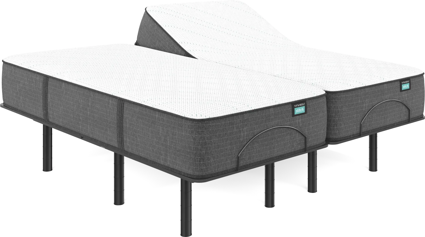 Tuft & Needle TN3.1 Split King Mattress Set with Head Up Only Base