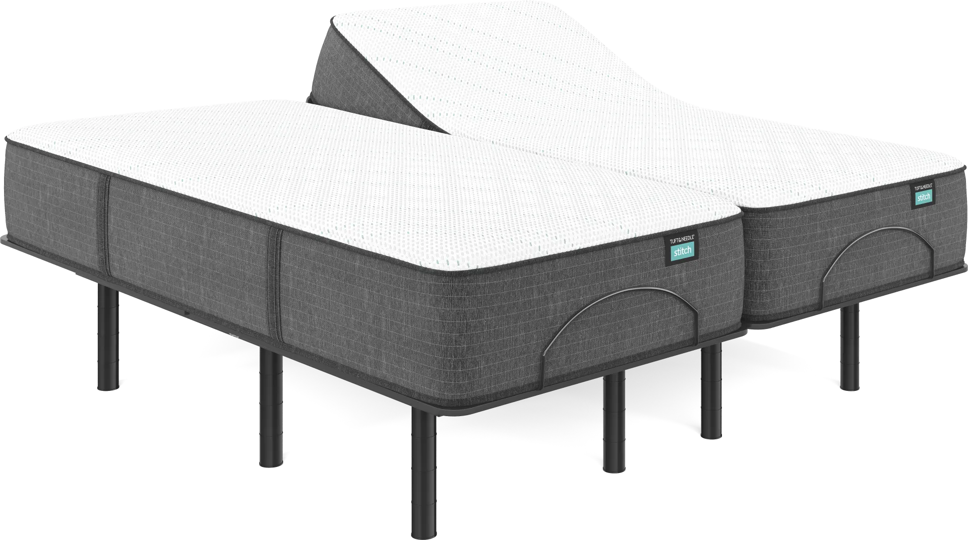 Tuft & Needle TN3.1 Split King Mattress Set with Head Up Only Base - Image 1