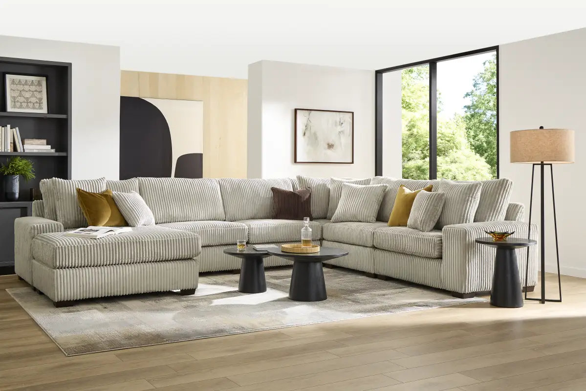 Lexford Park Gray 6 Pc Sectional