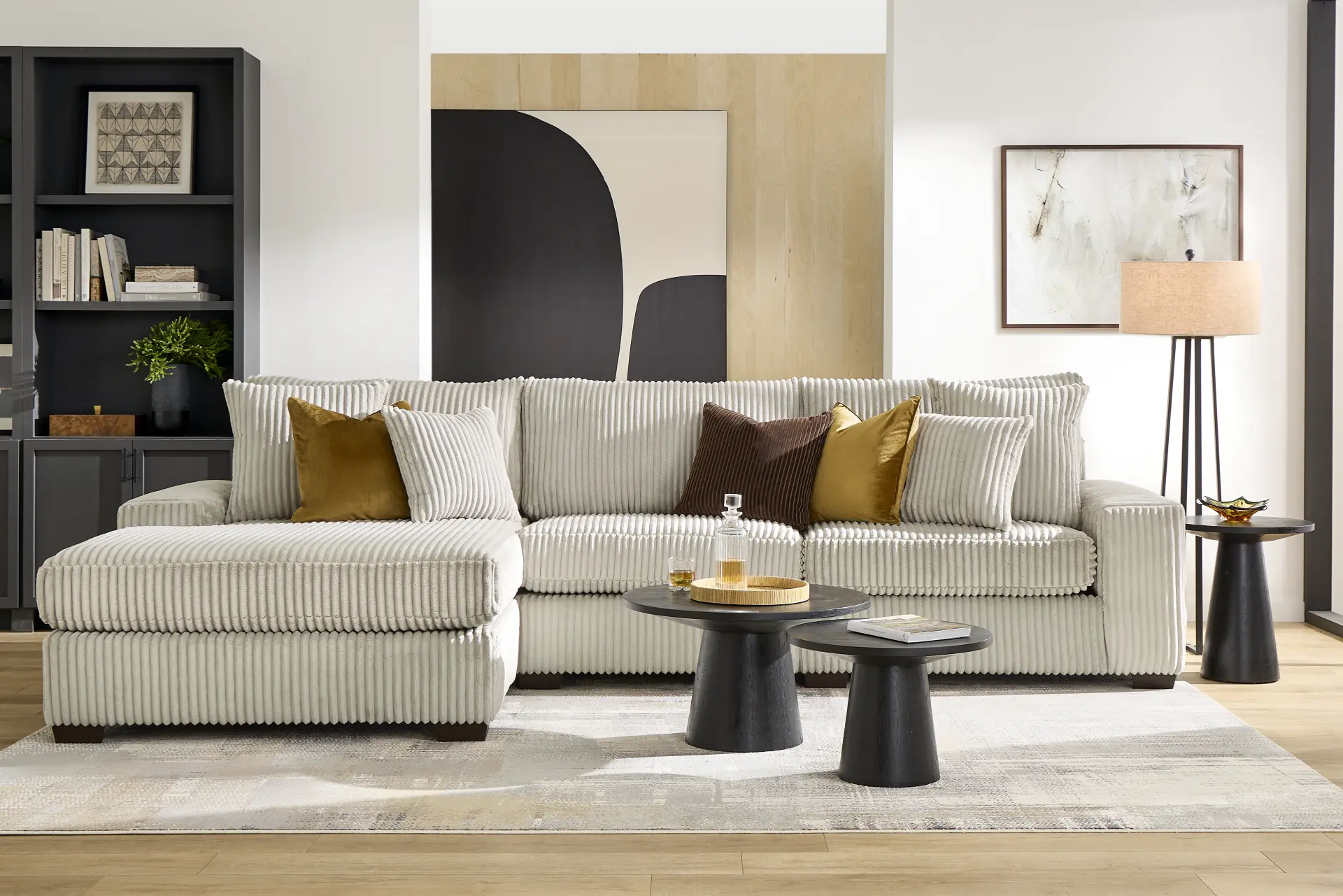 Lexford Park Gray 3 Pc Sectional