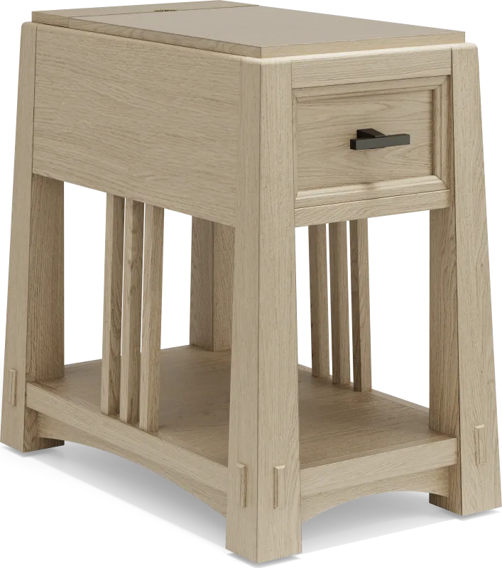 Keaton Natural Chairside Table