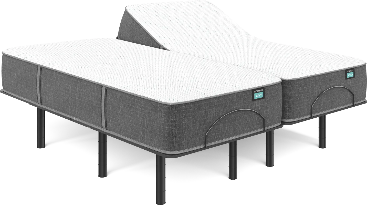Tuft & Needle TN5.1 Split King Mattress Set with Head Up Only Base