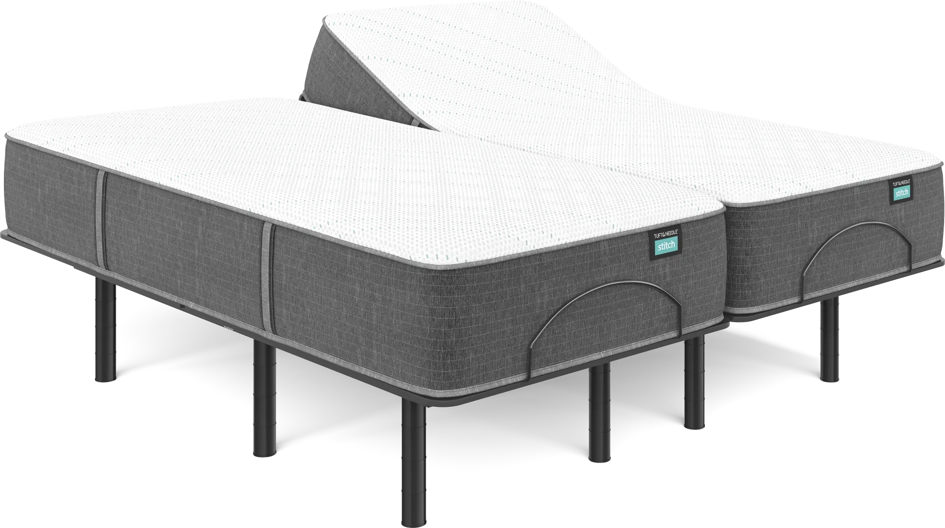 Tuft & Needle TN5.1 Split King Mattress Set with Head Up Only Base - Image 1