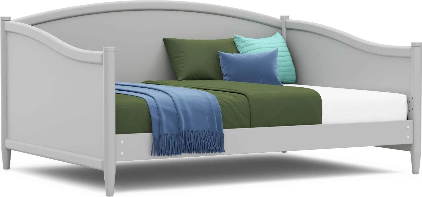 Kids Modern Colors Light Gray Full Daybed