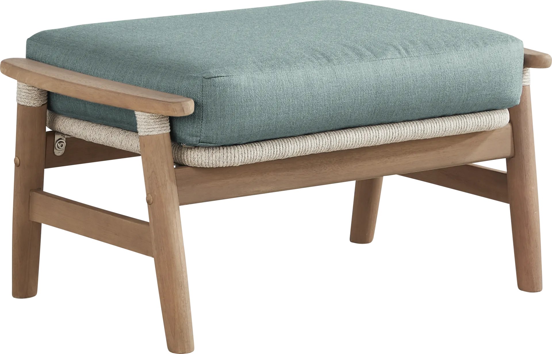 Raphina Gray Outdoor Ottoman with Jungle Cushion - Image 1
