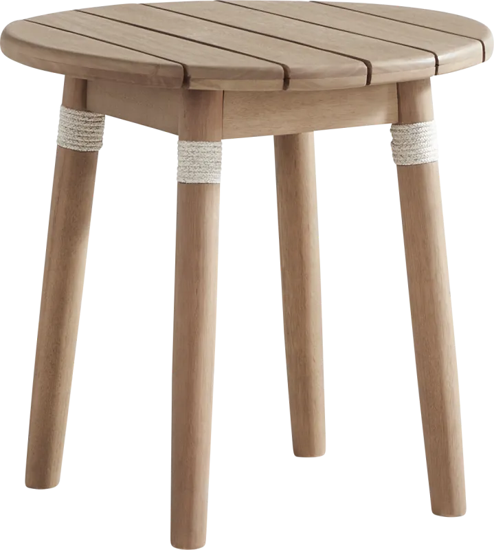 Raphina Gray Round Outdoor Side Table