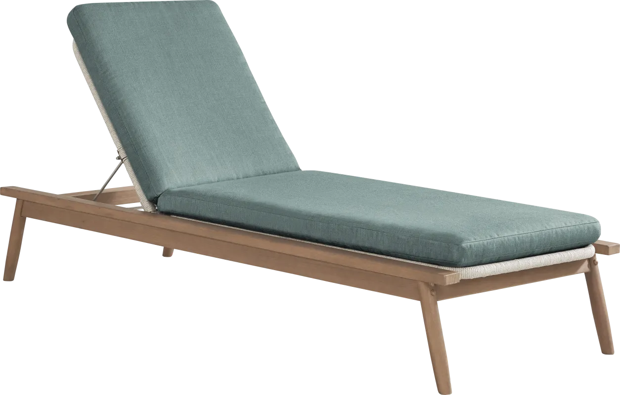 Raphina Gray Outdoor Chaise with Jungle Cushions