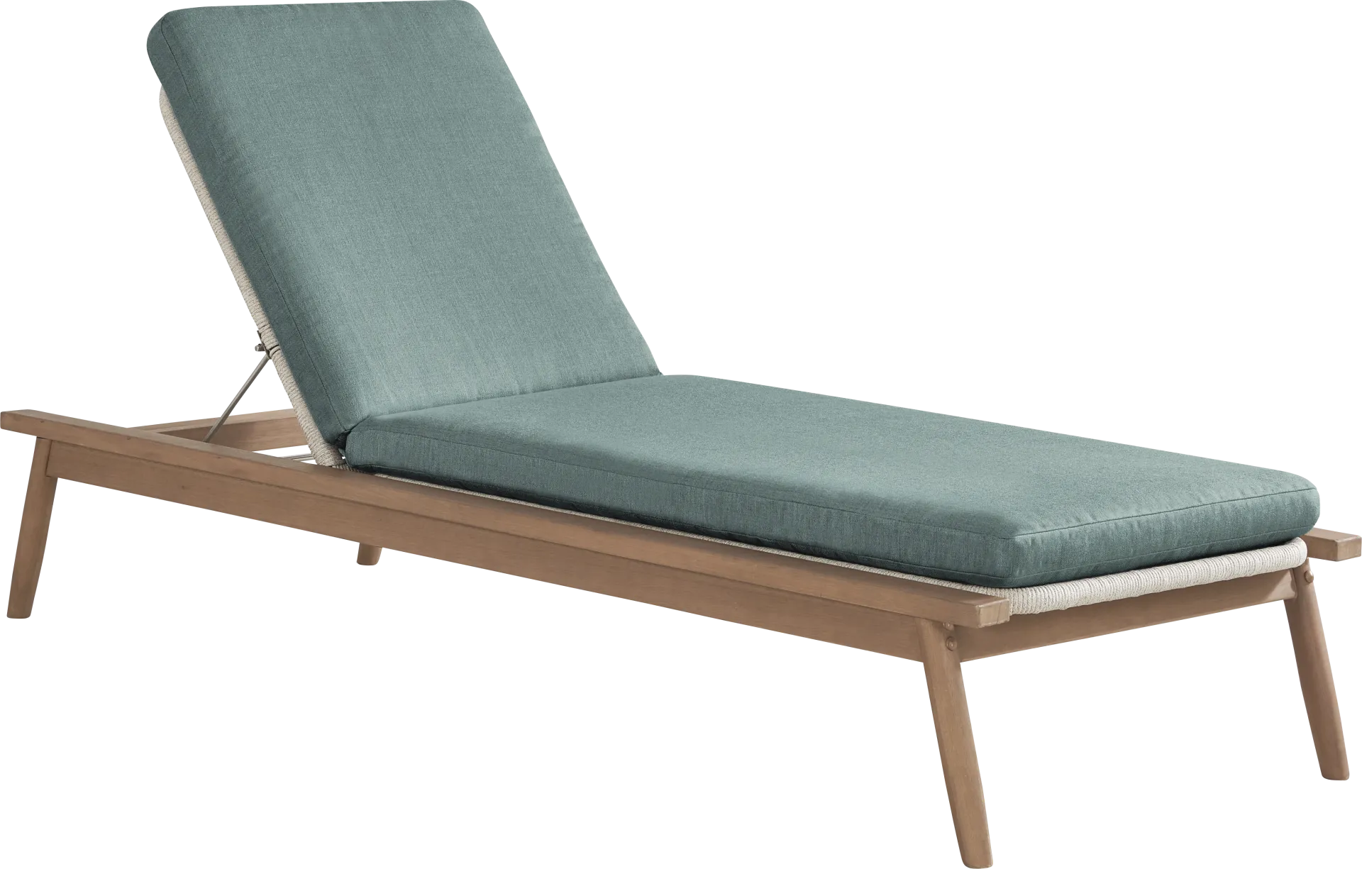 Raphina Gray Outdoor Chaise with Jungle Cushions - Image 1