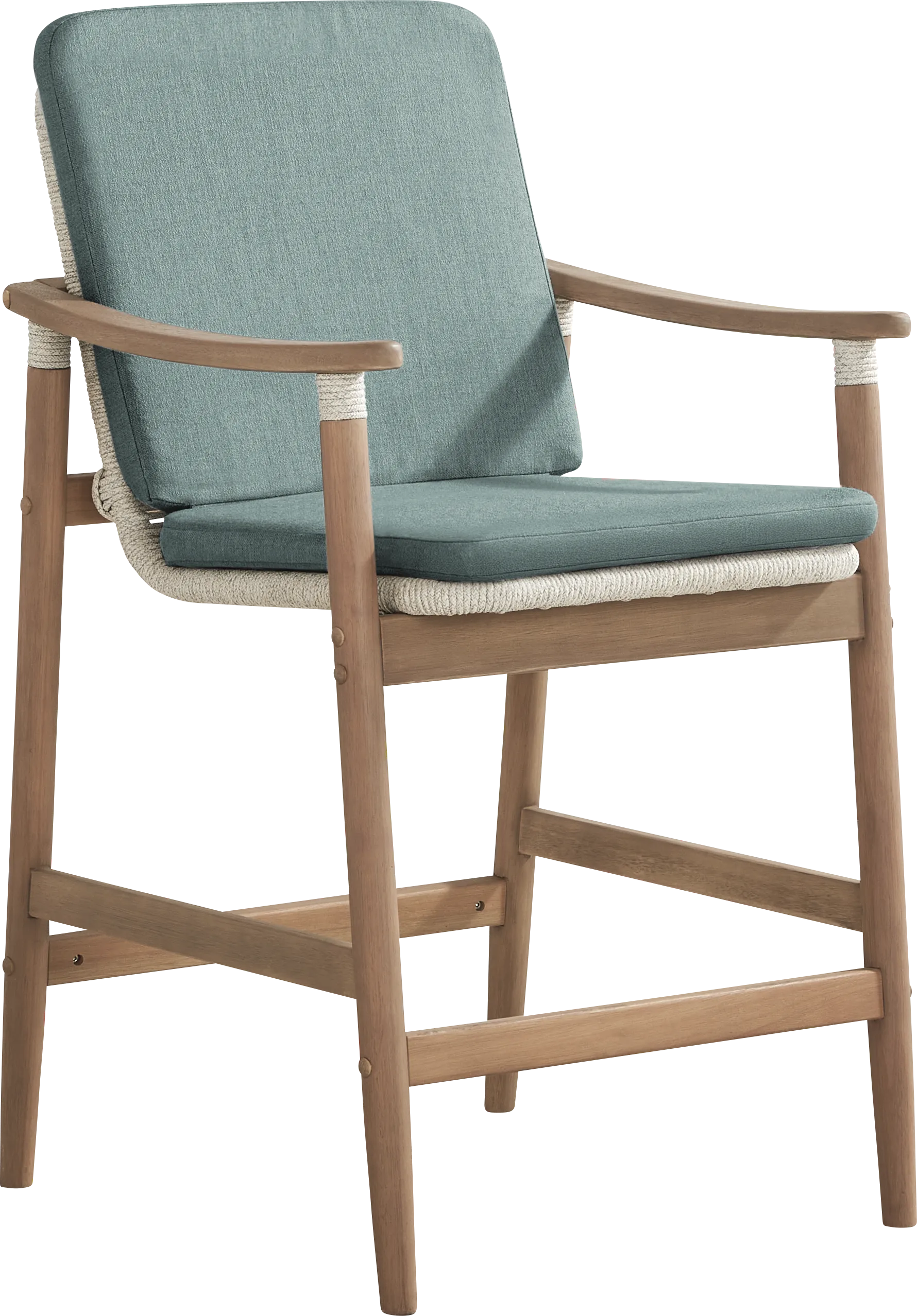 Raphina Gray Outdoor Barstool with Jungle Cushions - Thumbnail - Image 1
