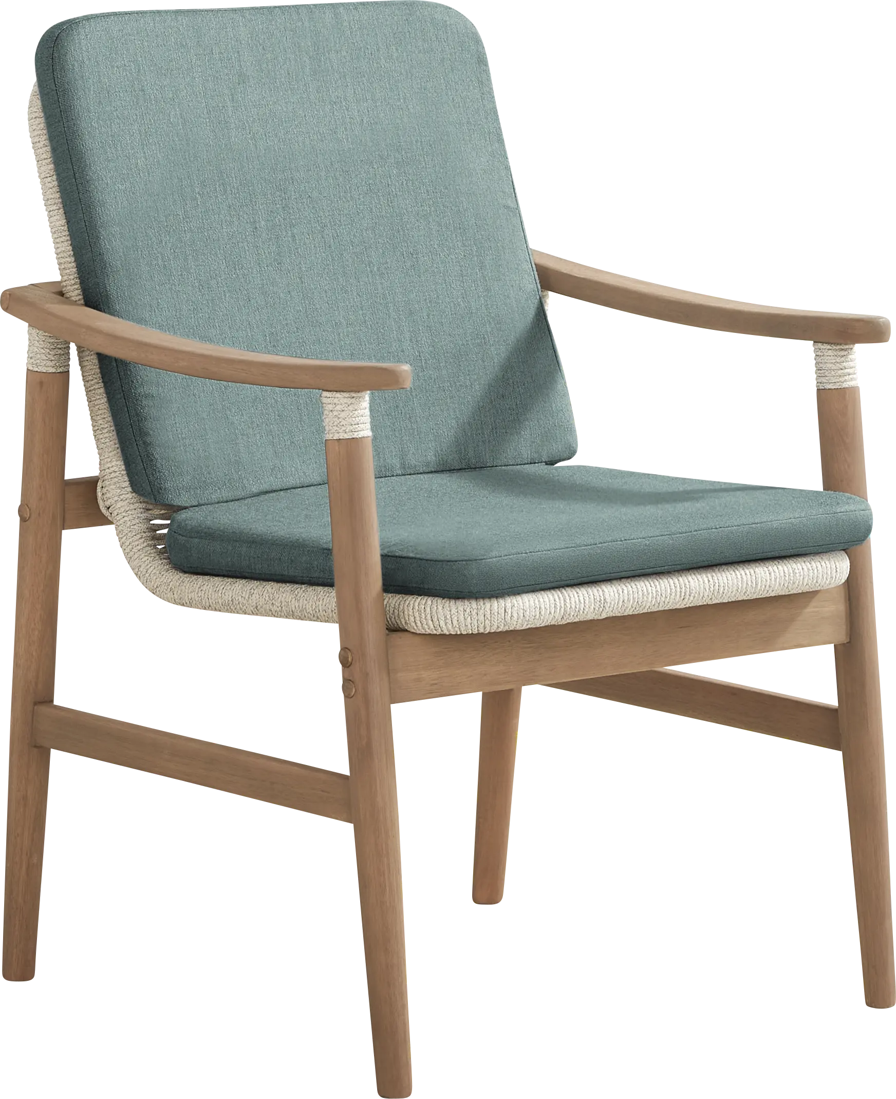 Raphina Gray Outdoor Arm Chair with Jungle Cushions