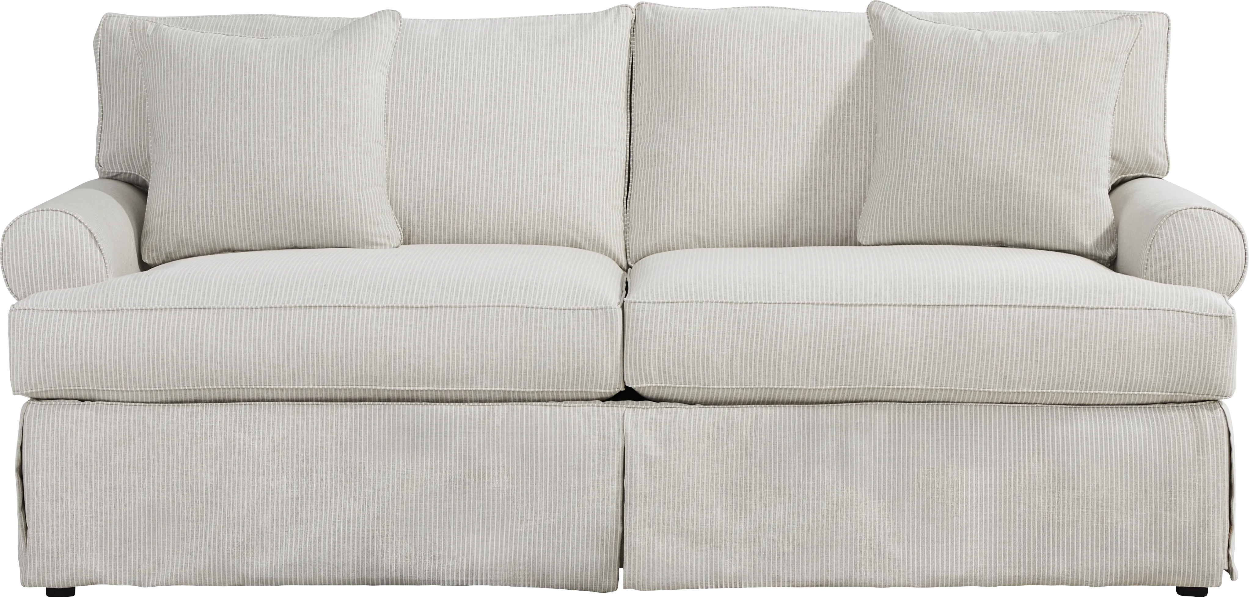 Beachside Walk Pearl Slipcover Sleeper Sofa - Thumbnail - Image 1