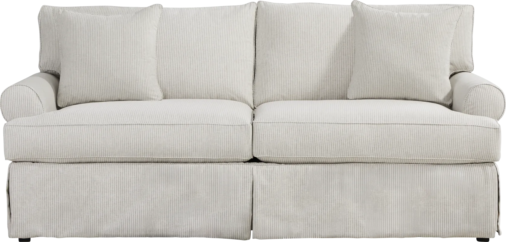Beachside Walk Pearl Slipcover Gel Foam Sleeper Sofa