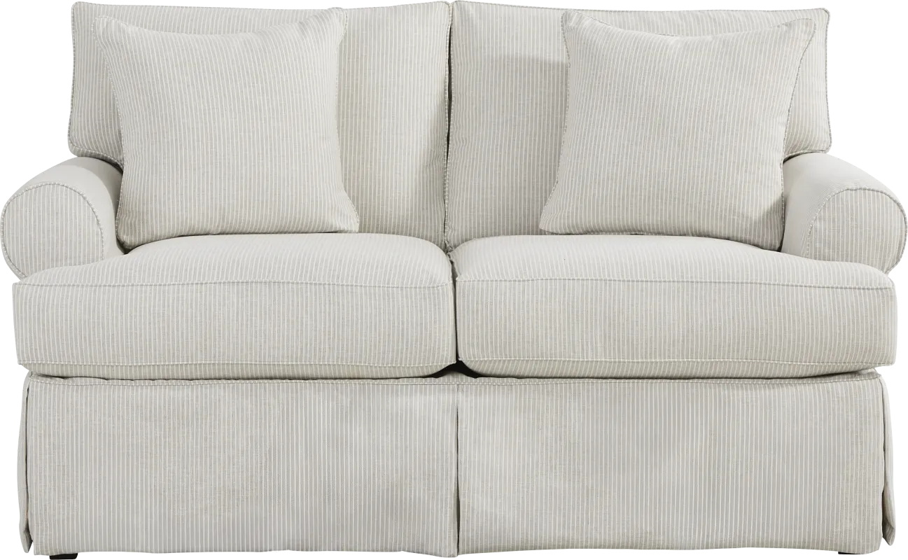 Beachside Walk Pearl Slipcover Loveseat
