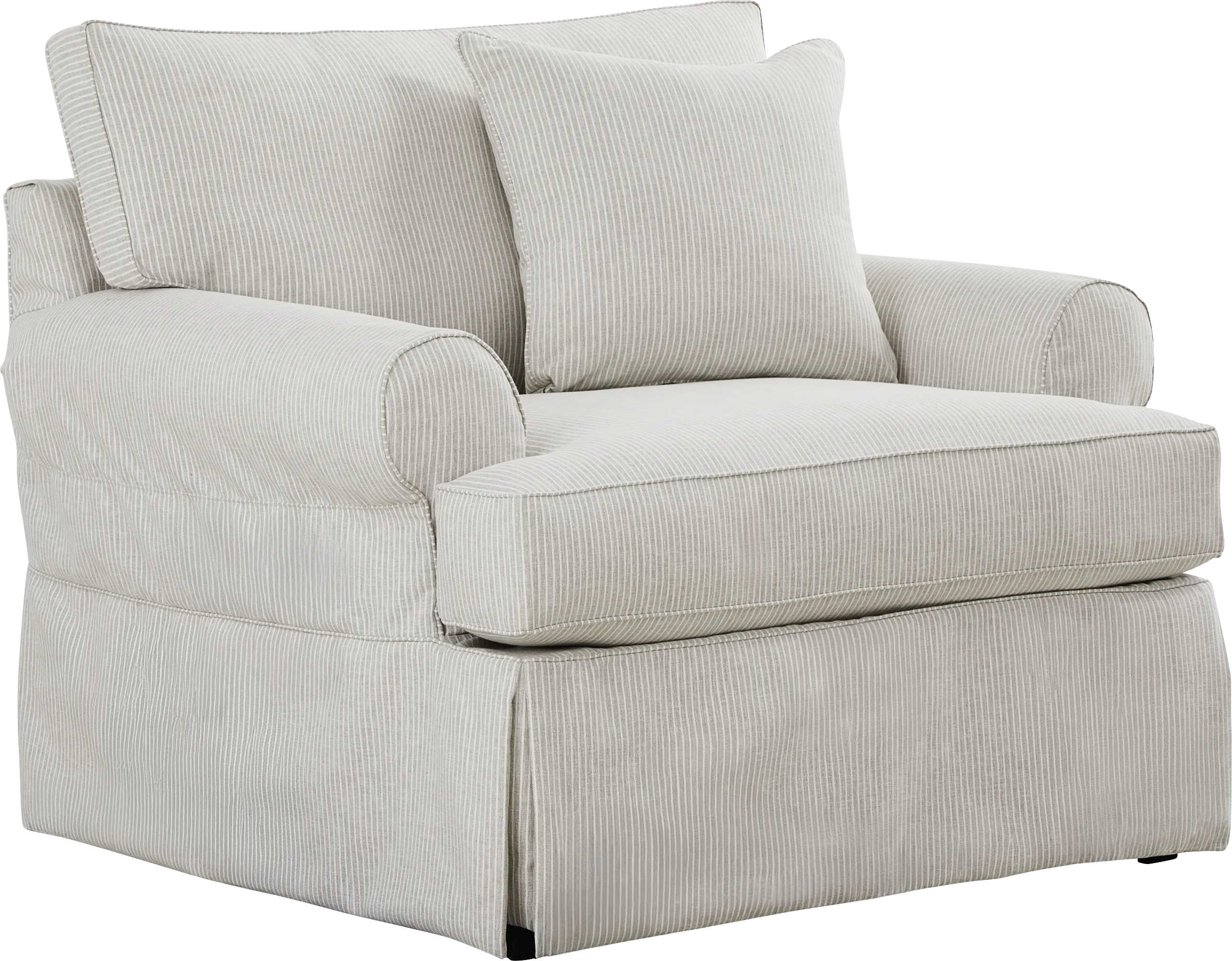 Beachside Walk Pearl Slipcover Chair - Thumbnail - Image 1