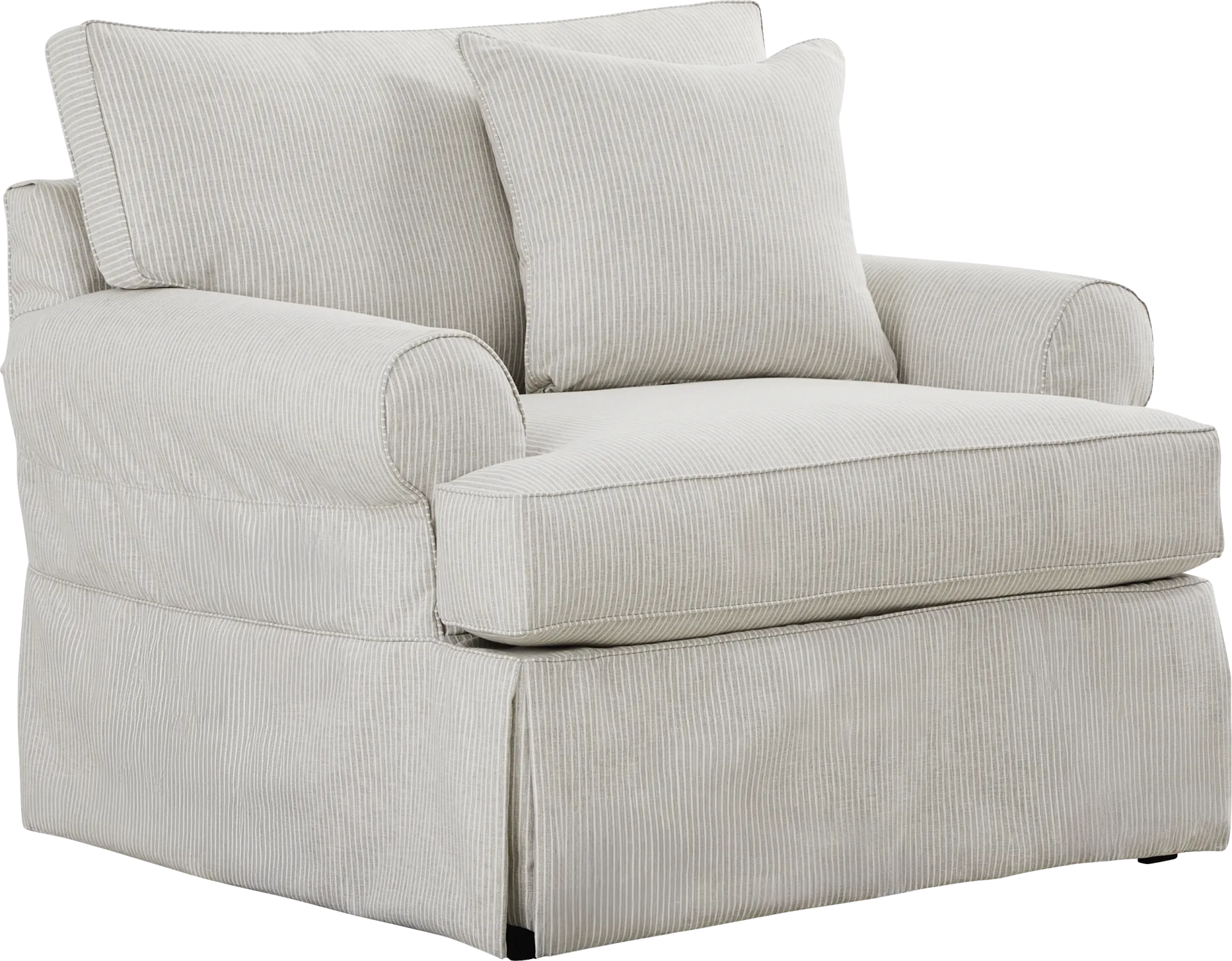 Beachside Walk Pearl Slipcover Chair - Image 1