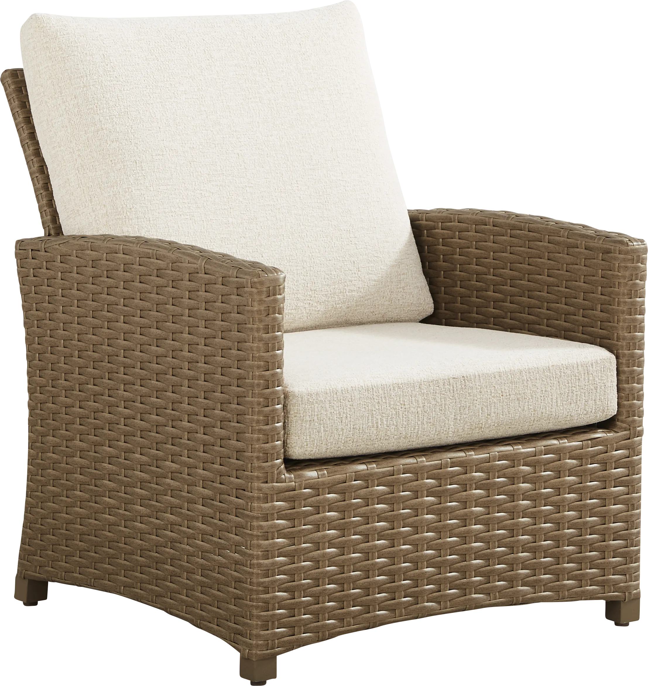 Paloma Brown 4 Pc Outdoor Loveseat Seating set with Beige Cushions - Thumbnail - Image 4
