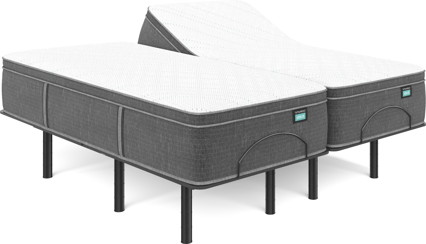 Tuft & Needle TN9.1 Split King Mattress Set with Head Up Only Base