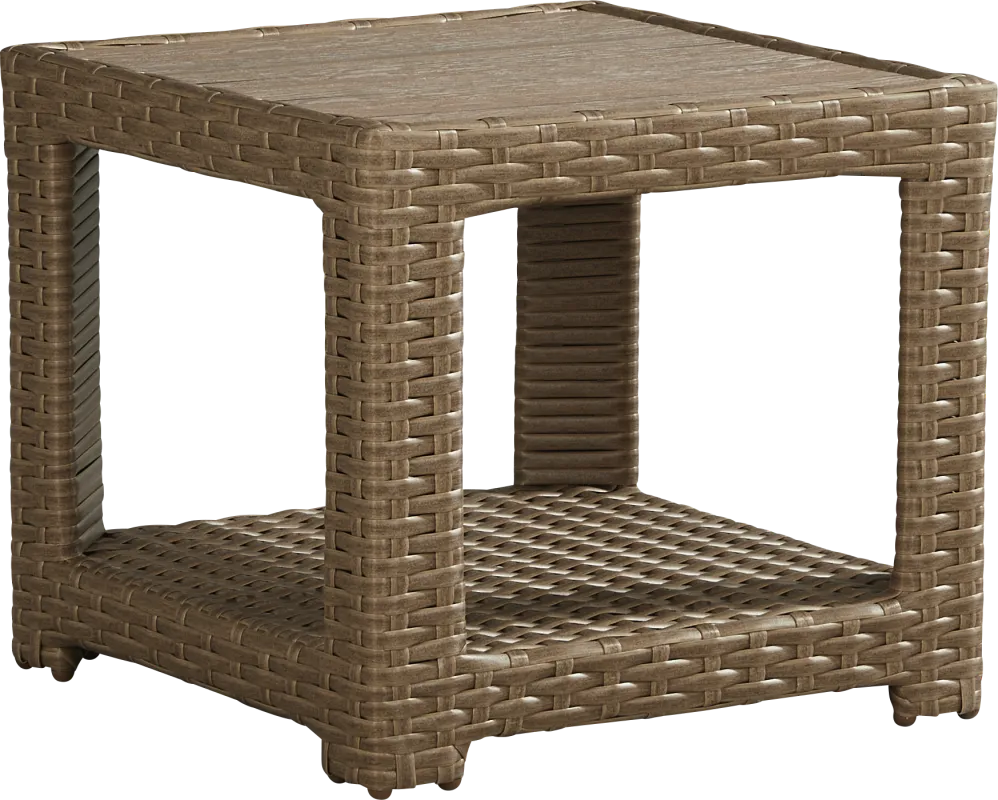 Paloma Brown Outdoor End Table
