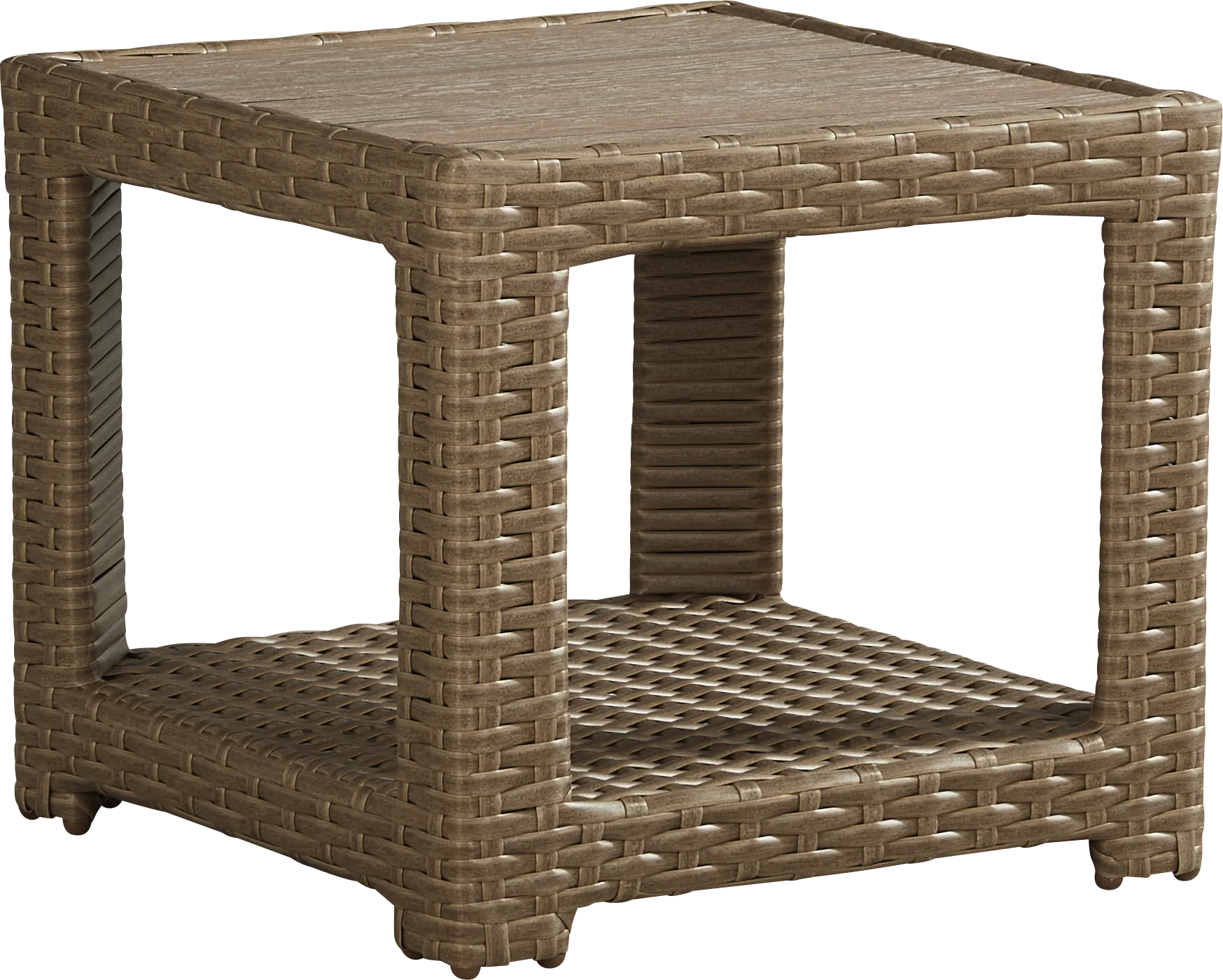 Paloma Brown Outdoor End Table - Image 1