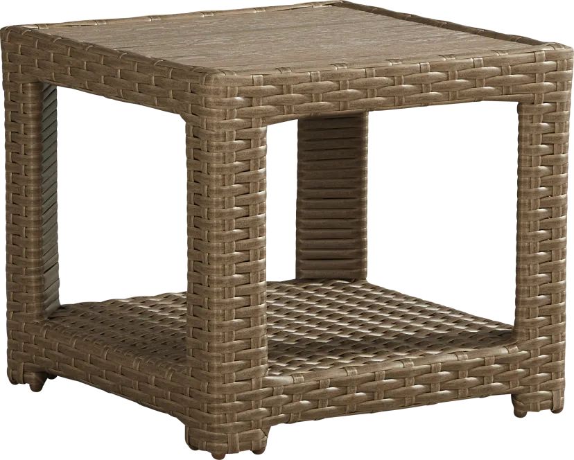 Paloma Brown Outdoor End Table