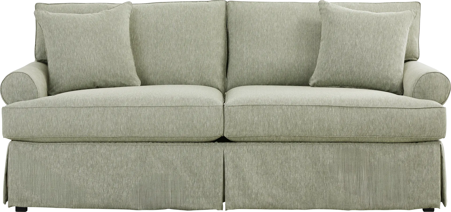 Beachside Walk Green Slipcover Sofa