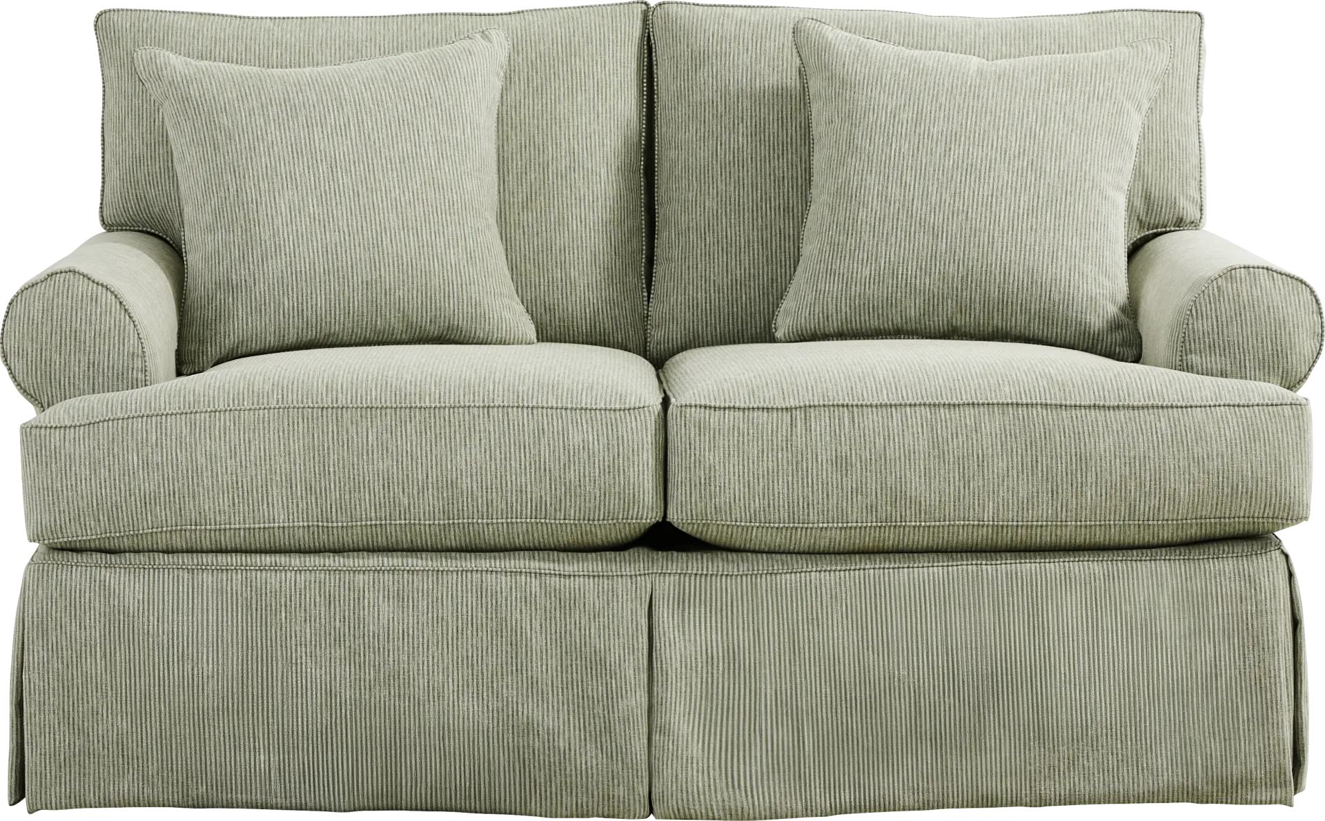 Beachside Walk Green Slipcover Loveseat