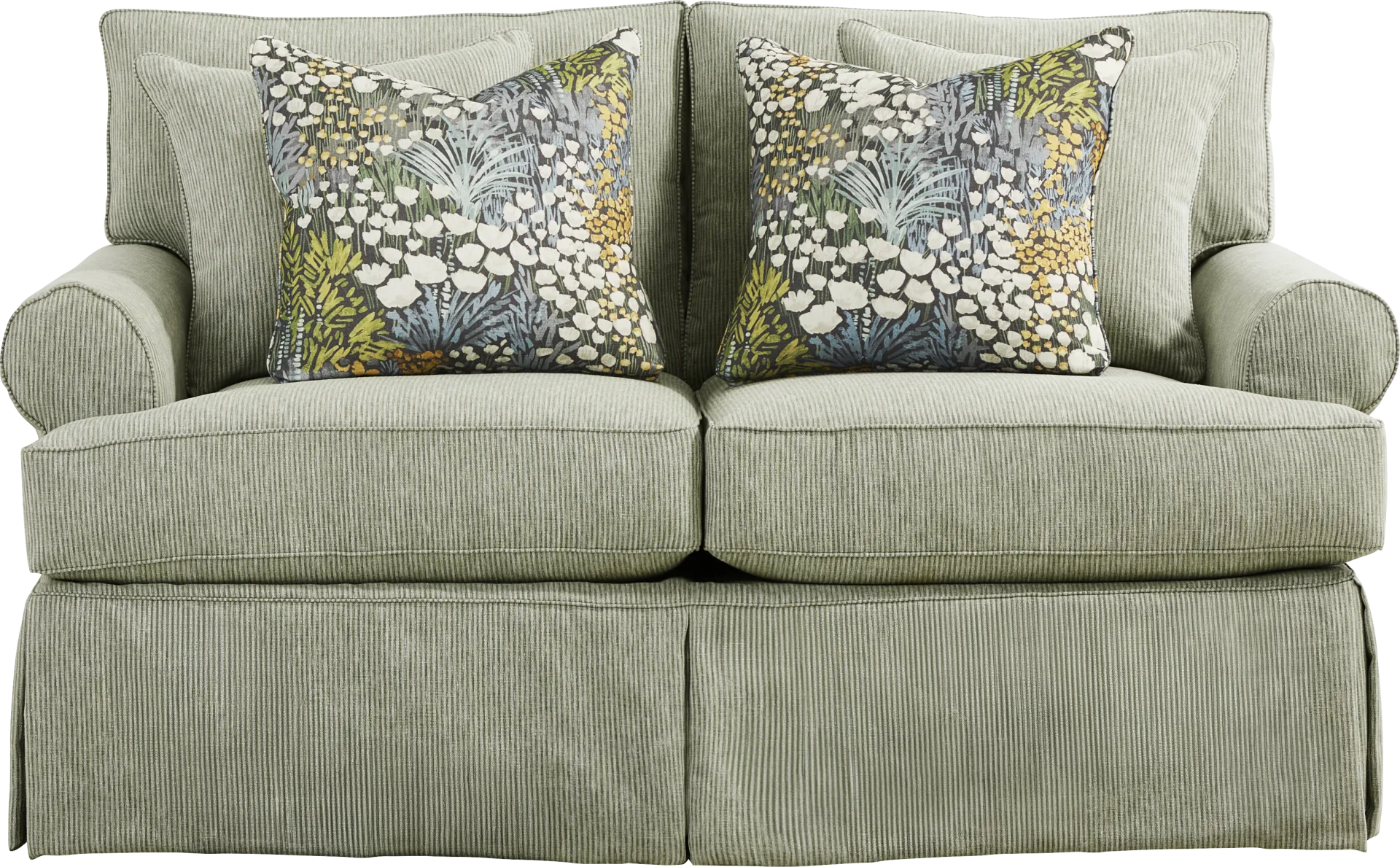 Beachside Walk Green Slipcover Loveseat - Image 2