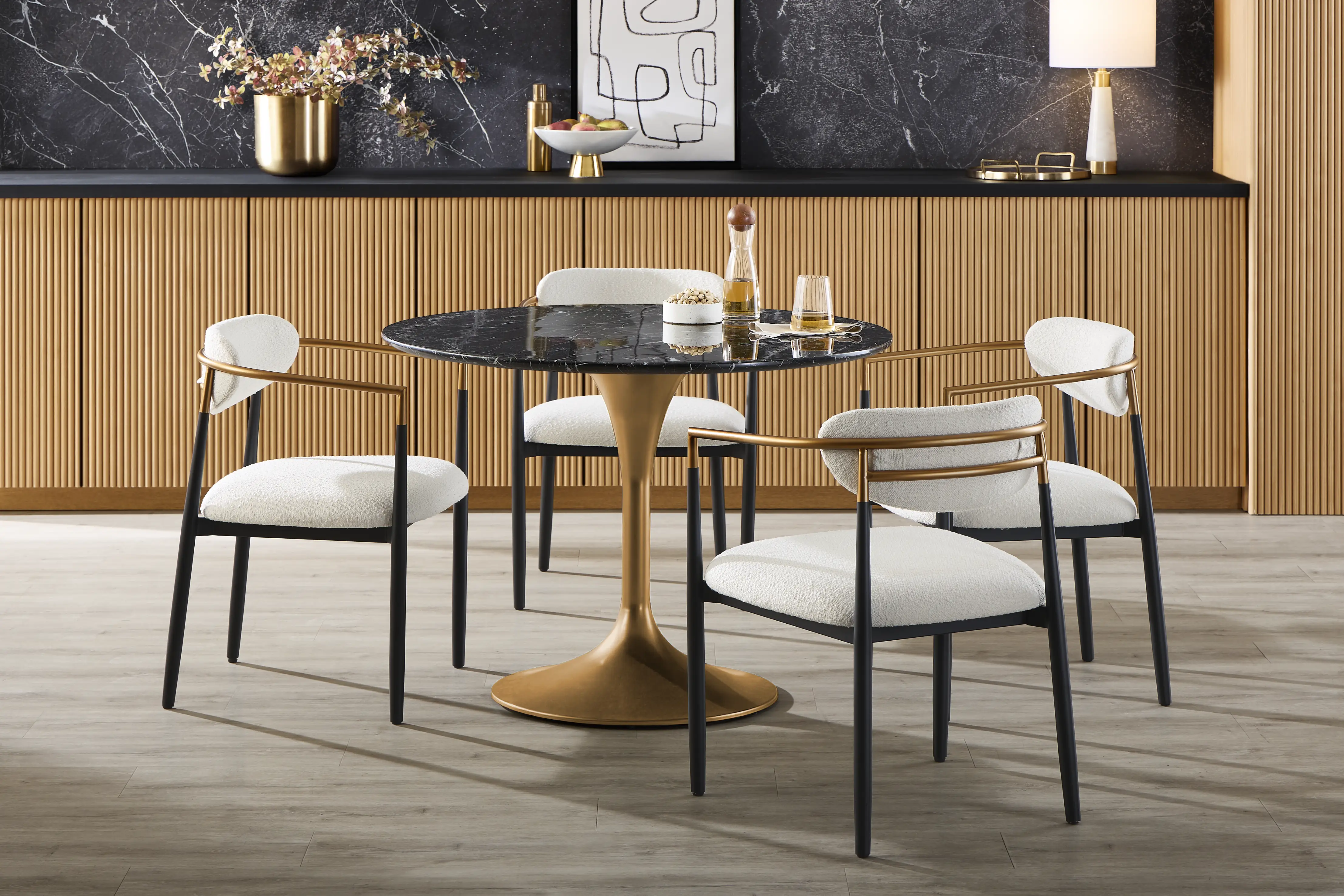 Eris Black and Gold 5 Pc Dining Room - Thumbnail - Image 1