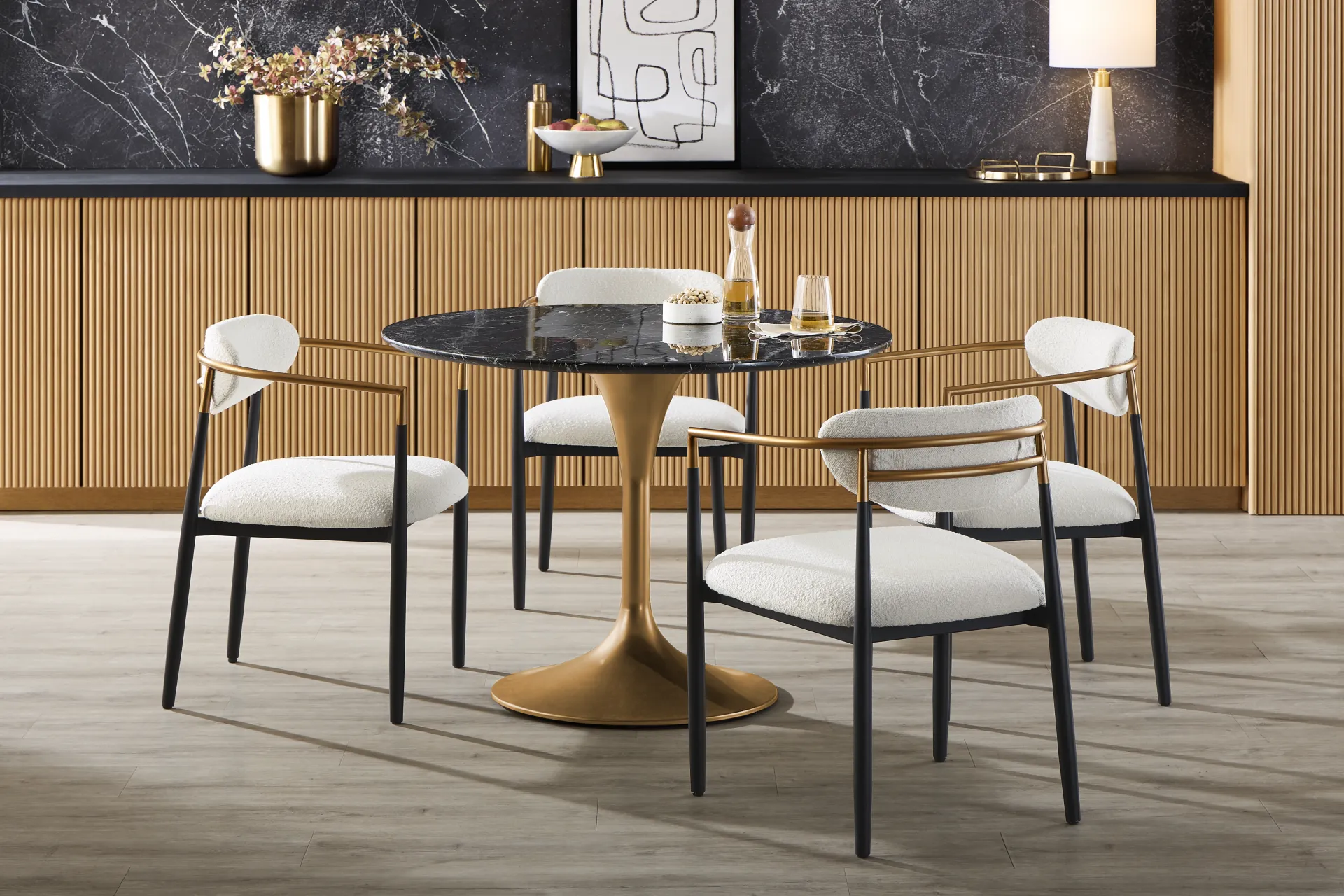 Eris Black and Gold 5 Pc Dining Room - Image 1