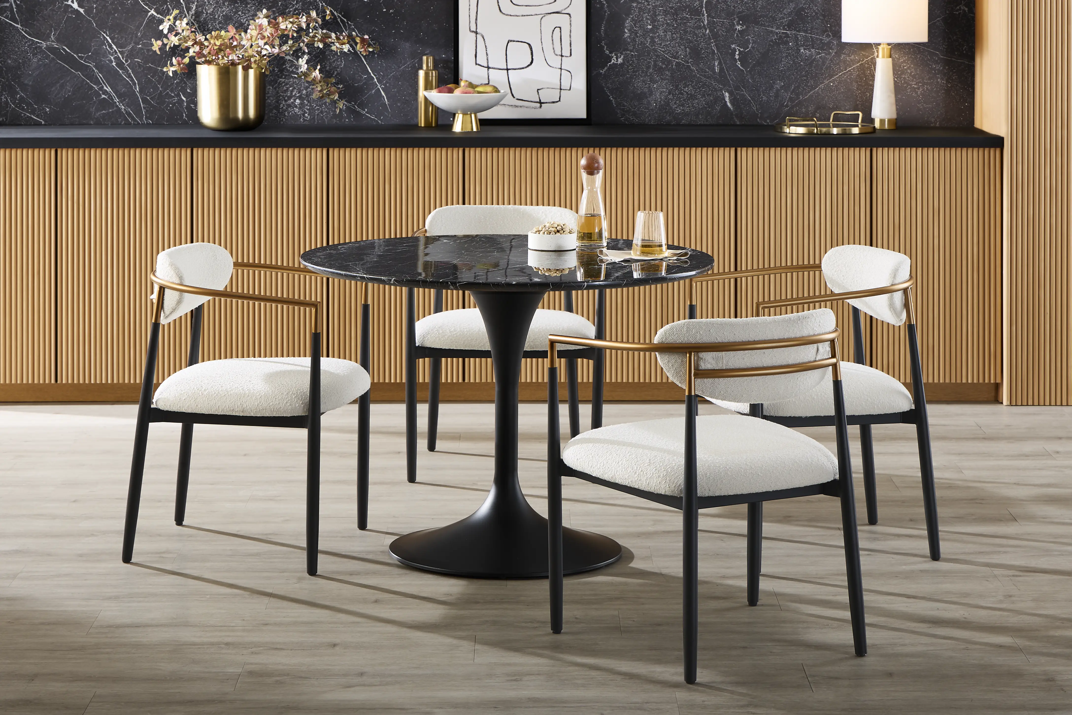 Eris Black 5 Pc Dining Room - Thumbnail - Image 1