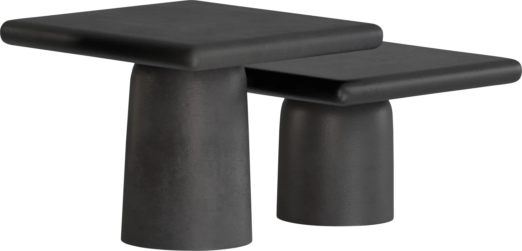 Arezo Black Nesting Table, Set of 2