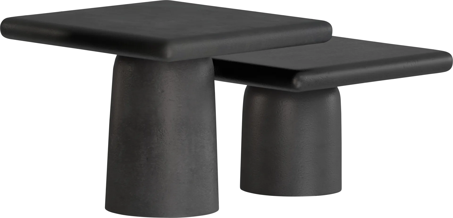 Arezo Black Nesting Table, Set of 2 - Image 1