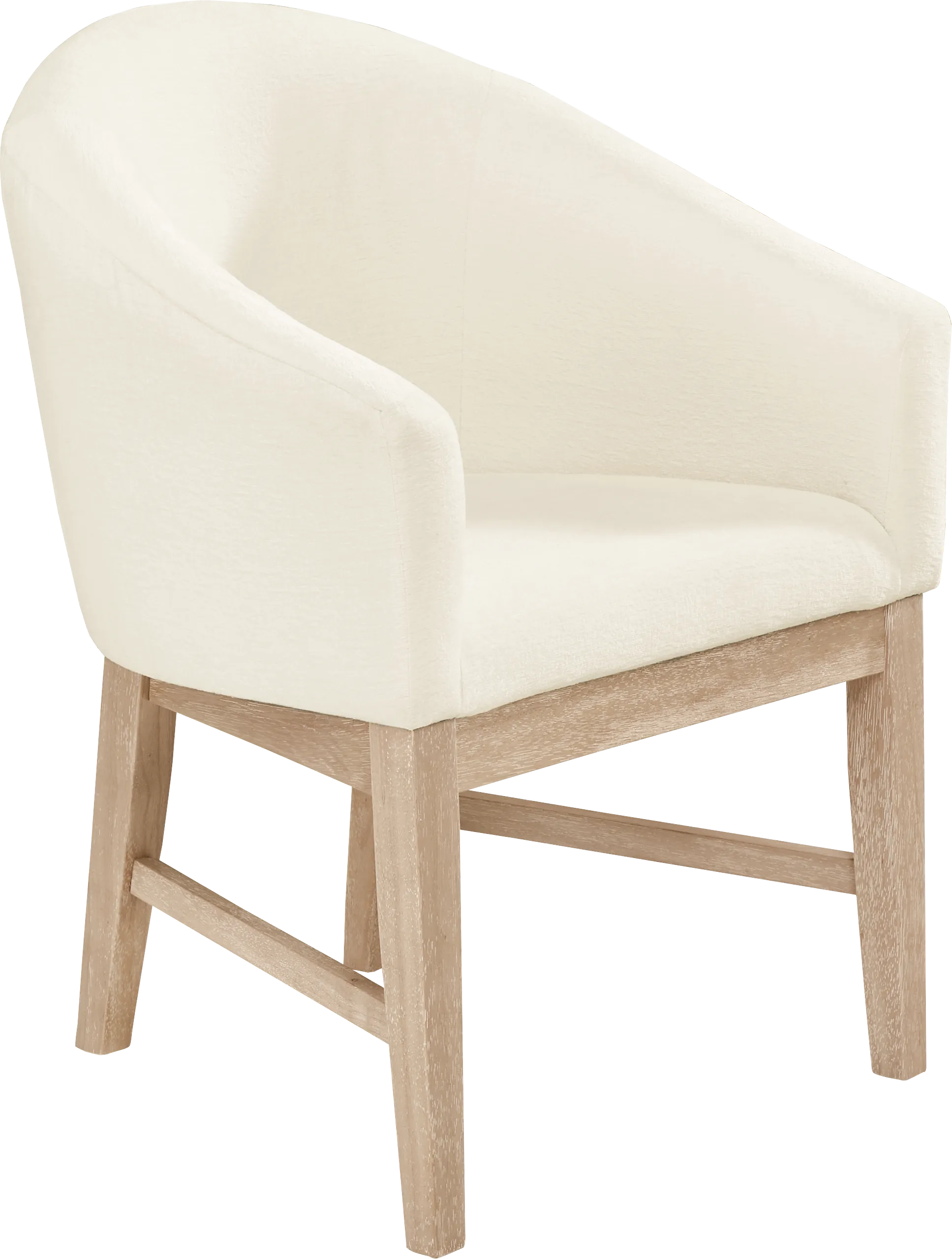 Kendall Natural 5 Pc 48" Round Dining Room with White Arm Chairs - Thumbnail - Image 5