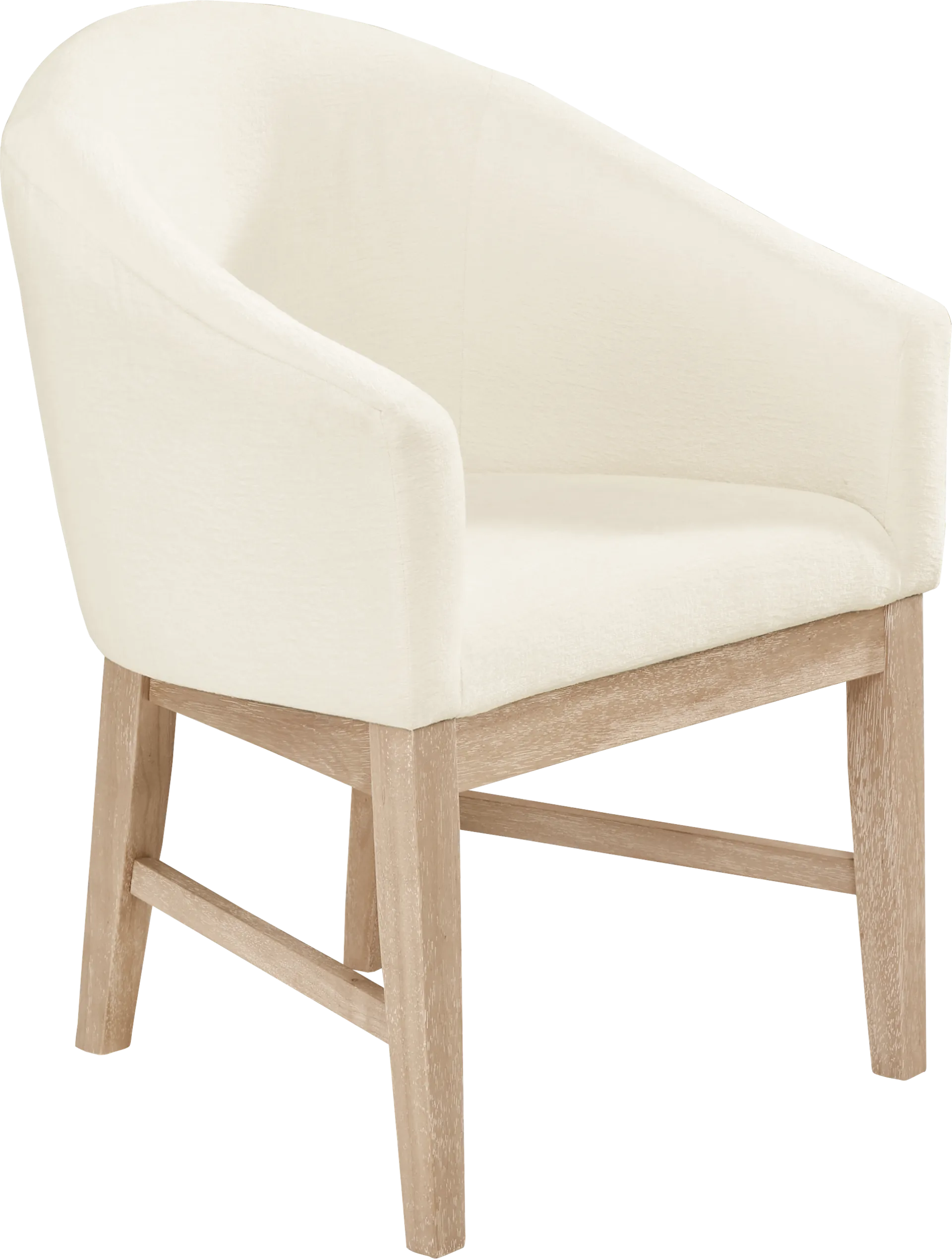 Kendall Natural 5 Pc 48" Round Dining Room with White Arm Chairs - Image 5