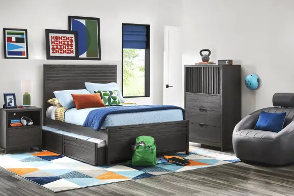 Kids Northridge Drive Charcoal Full Panel Bedroom