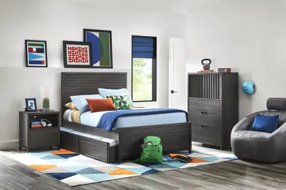 Kids Northridge Drive Charcoal Full Panel Bedroom