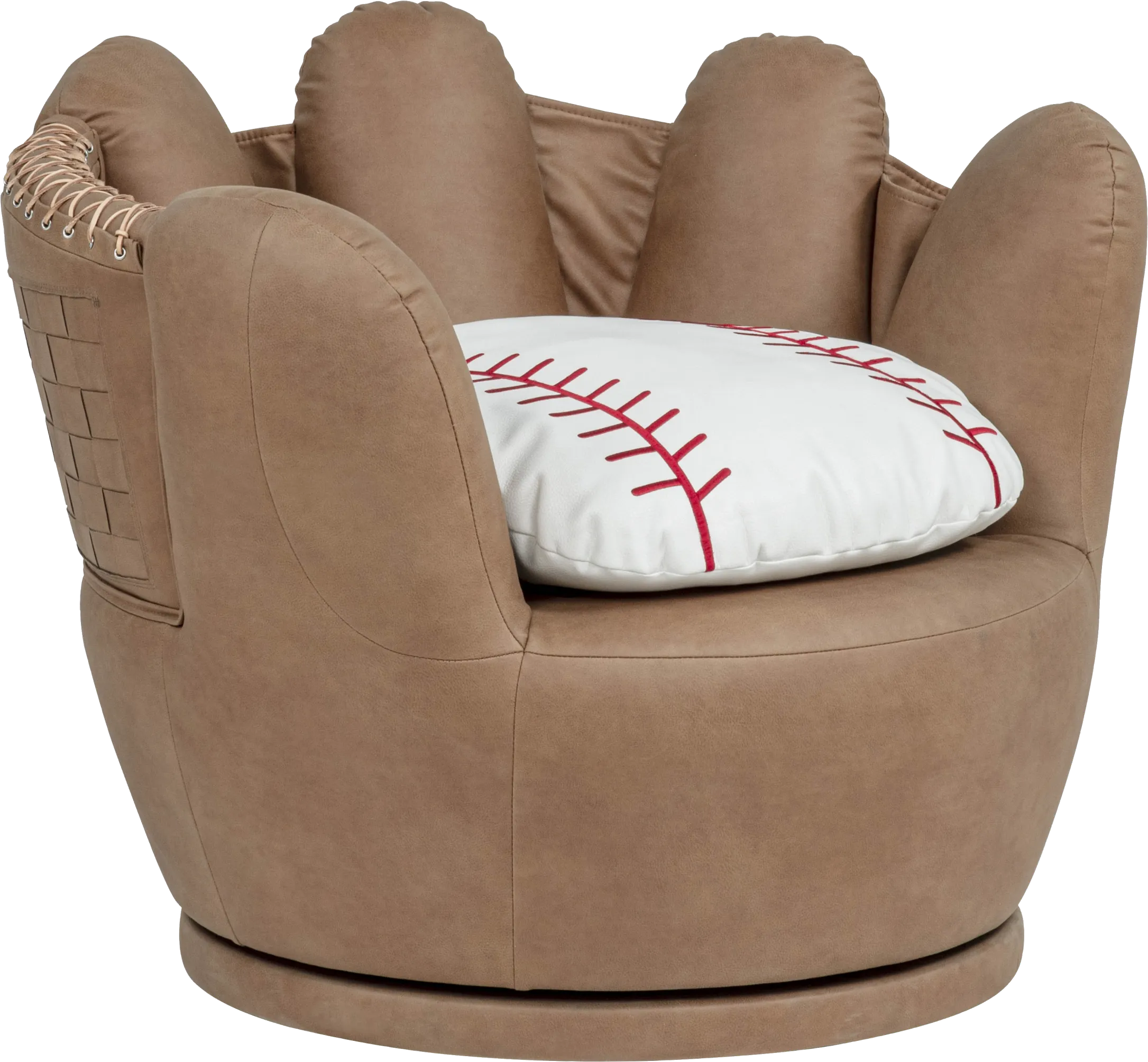 Kids Sports Zone 3.0 Brown Glove Swivel Chair - Thumbnail - Image 1