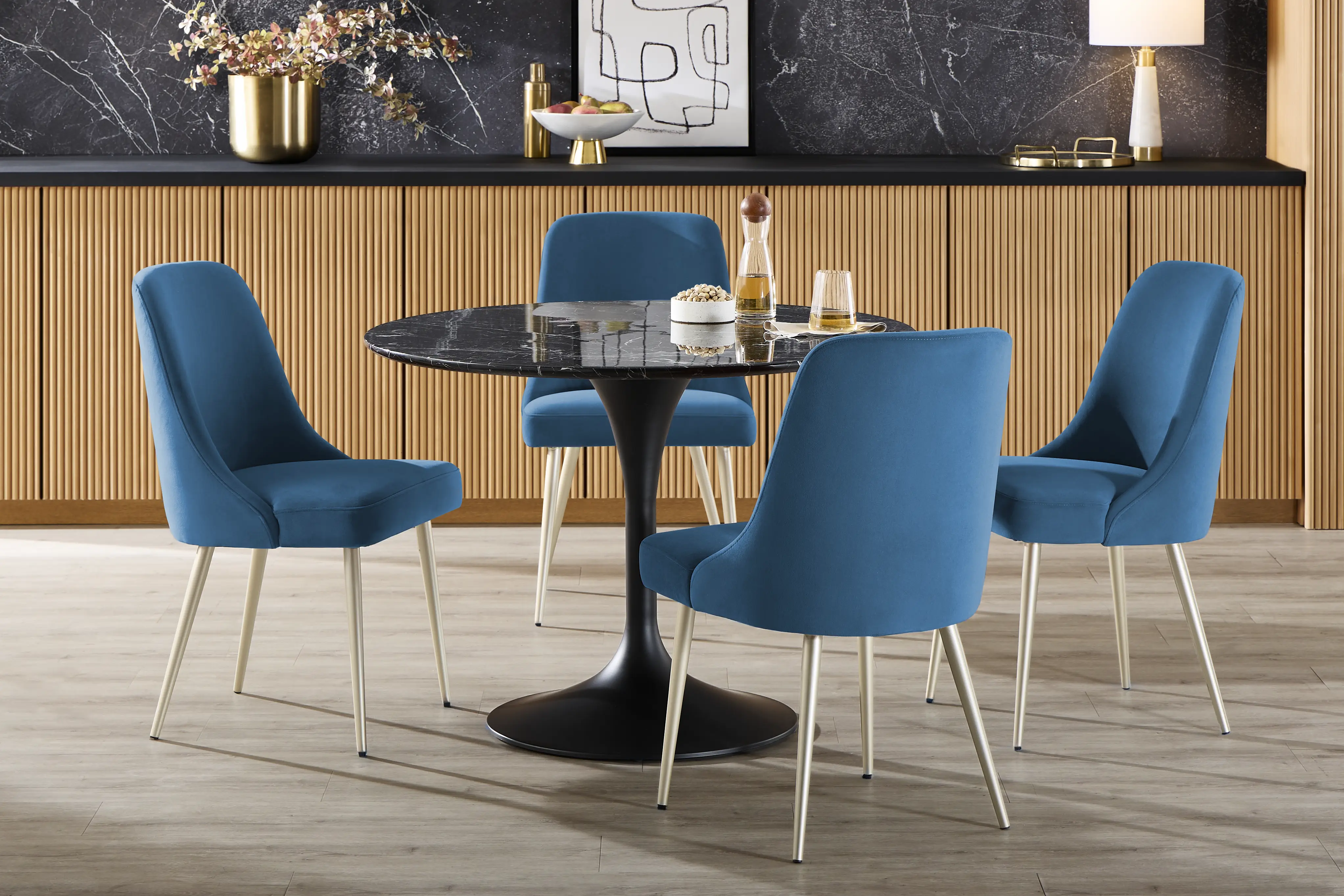 Eris Black Round Dining Table - Thumbnail - Image 2